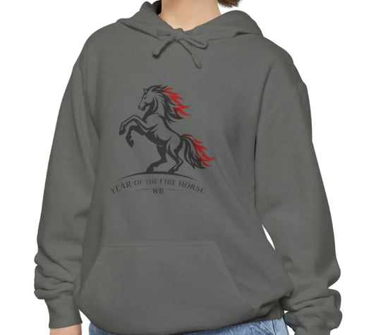 Year of the Fire Horse.  Limited Drop. Comfort Colors Hoodie
