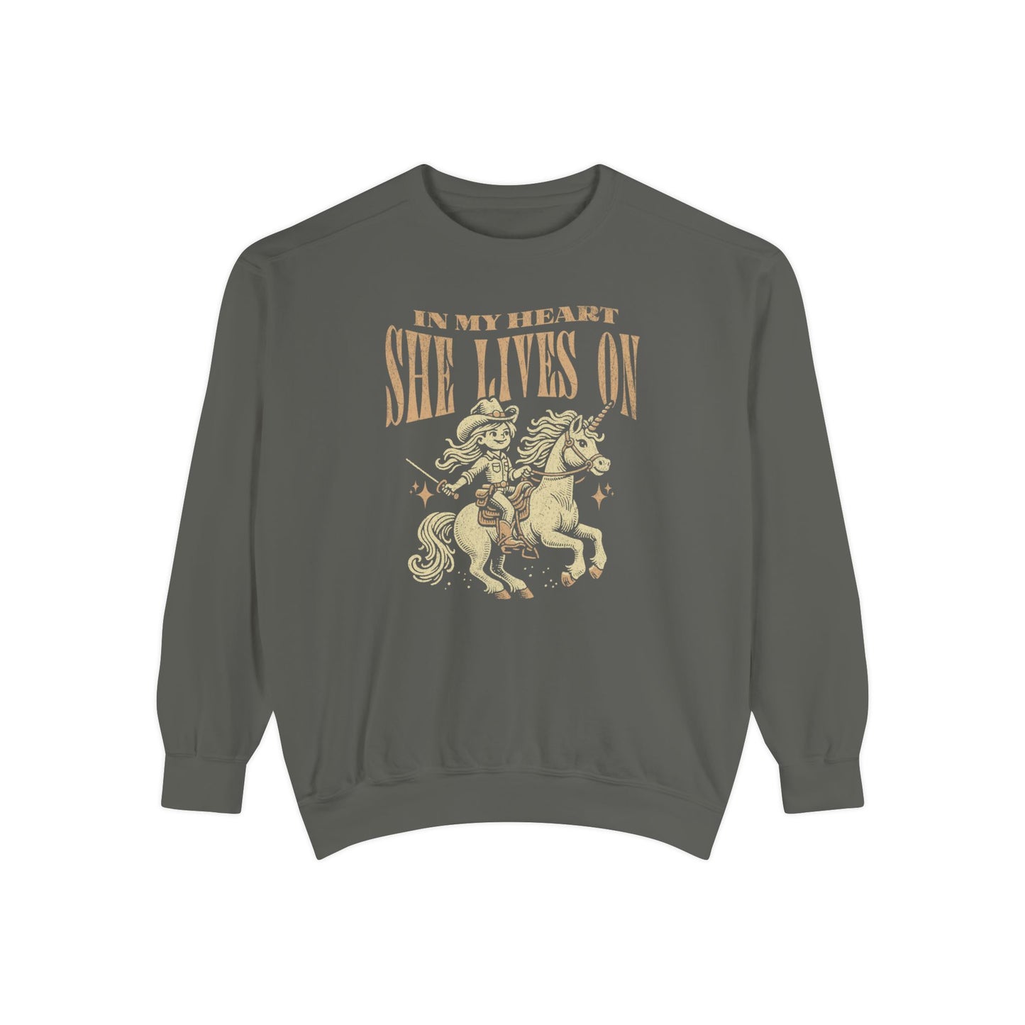 In My Heart She Lives On Comfort Colors Sweatshirt