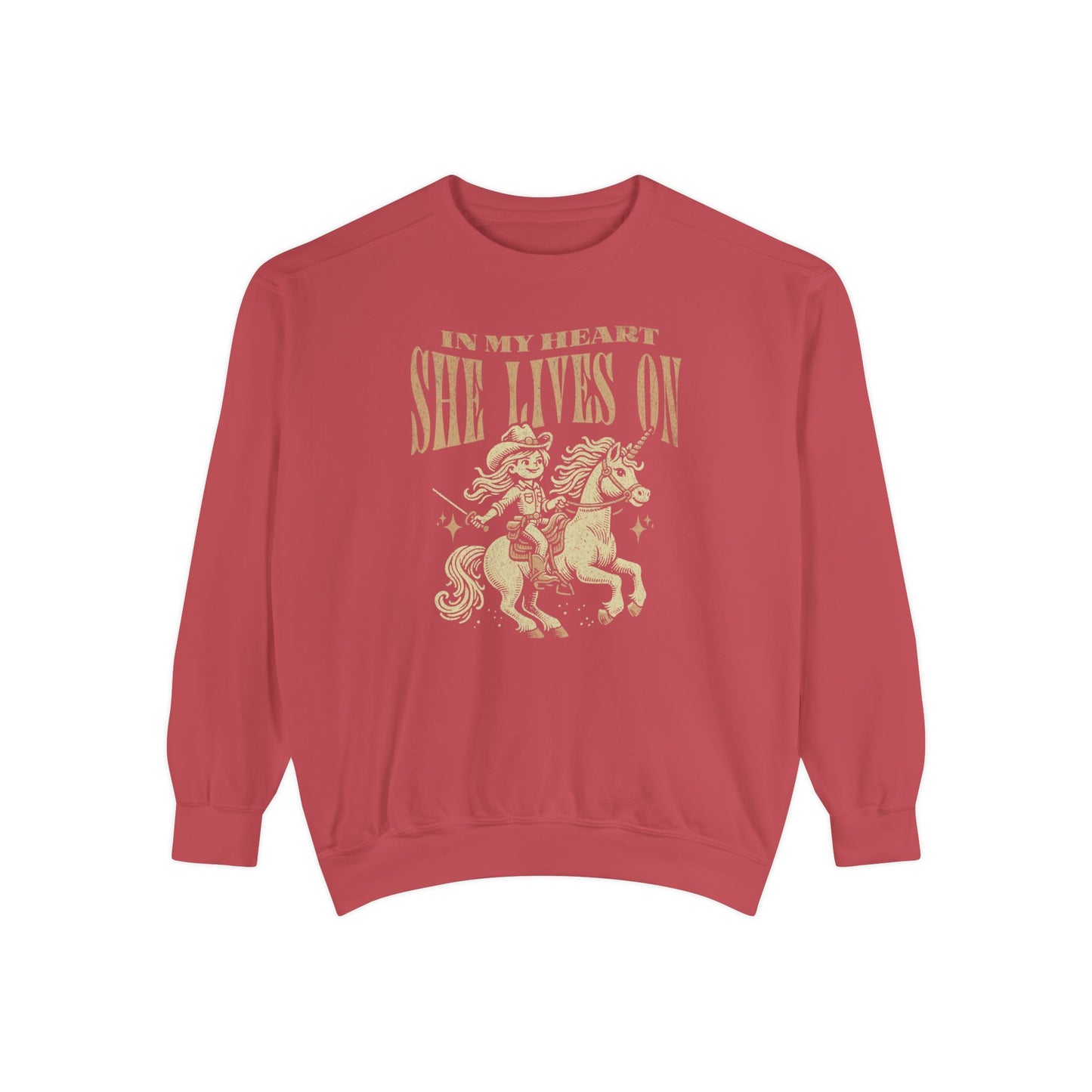 In My Heart She Lives On Comfort Colors Sweatshirt
